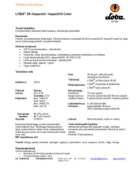 Tehniline info 2K ImpactOil