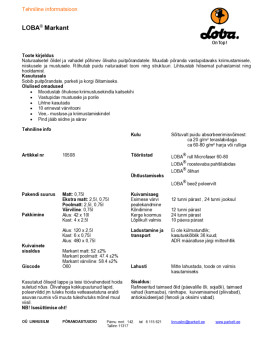 Tehniline info Loba Markant