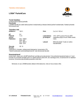 Tehniline info ParkettCare