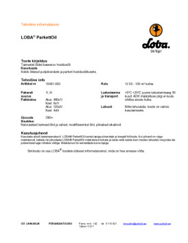Tehniline info ParkettOil