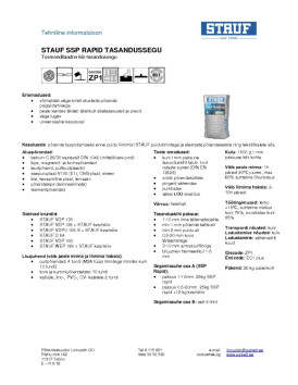 Tehniline info Stauf SSP Rapid
