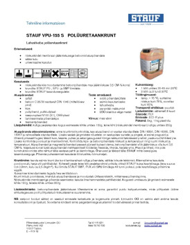 Tehniline info Stauf VPU-155 S