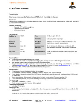 Tehniline info WPC Refresh